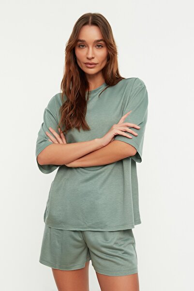 Pajama Set - Green - Plain