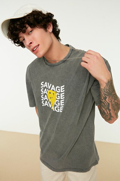 T-Shirt - Gray - Regular fit