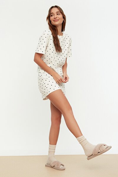 Pajama Set - White - Polka dot