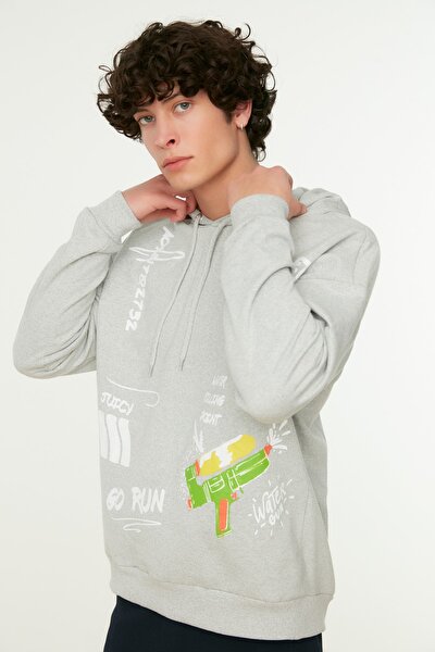 Sweatshirt - Gray - Oversize