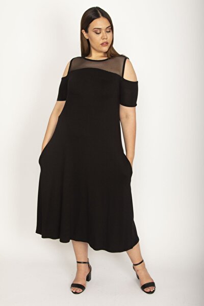 Plus Size Dress - Black - Basic