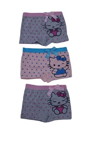 Hello Kitty Kız Çocuk 2'li Boxer Set 2-10 Yaş Pembe 201096793