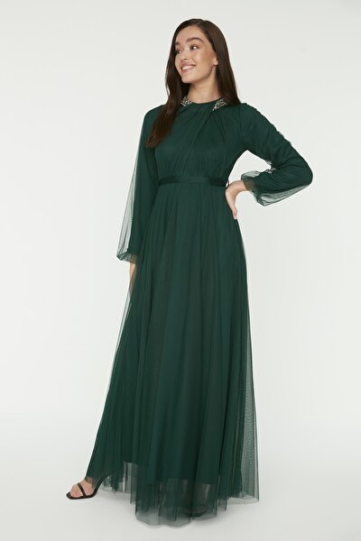 Evening Dress - Green - Skater