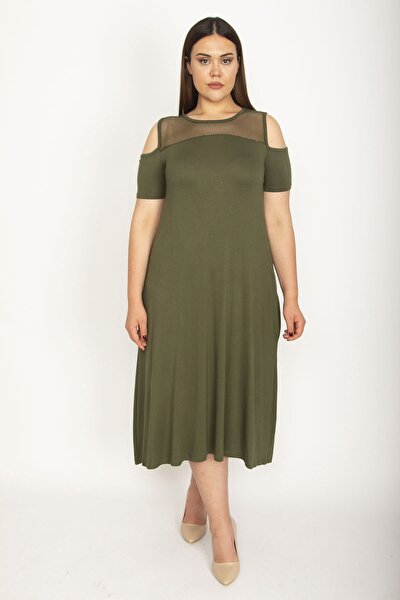 Plus Size Dress - Khaki - Basic