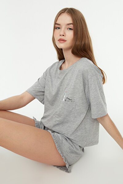 Pyjama - Grau - Print