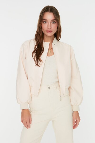 Winterjacke - Beige - Bomberjacken