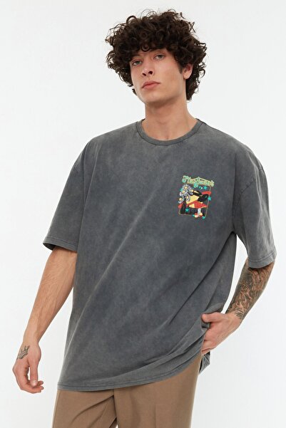 T-Shirt - Gray - Relaxed fit