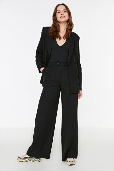 Pants - Black - Wide leg