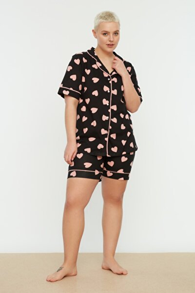 Große Größen in Pyjama-Set - Mehrfarbig - Herz