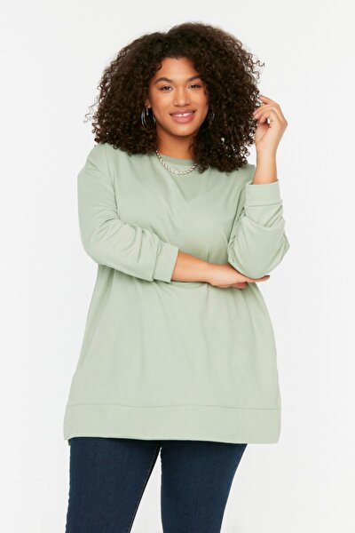 Große Größen in Sweatshirt - Grün - Regular Fit