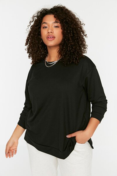 Plus Size Sweatshirt - Black - Regular