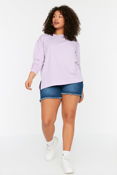 Plus Size Sweatshirt - Purple - Regular