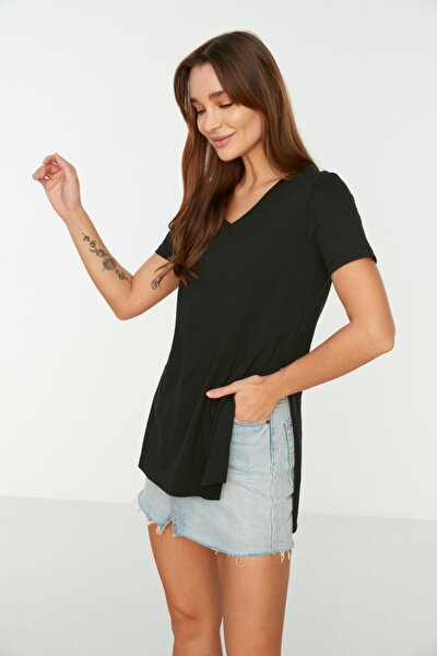 T-Shirt - Black - Asymmetric