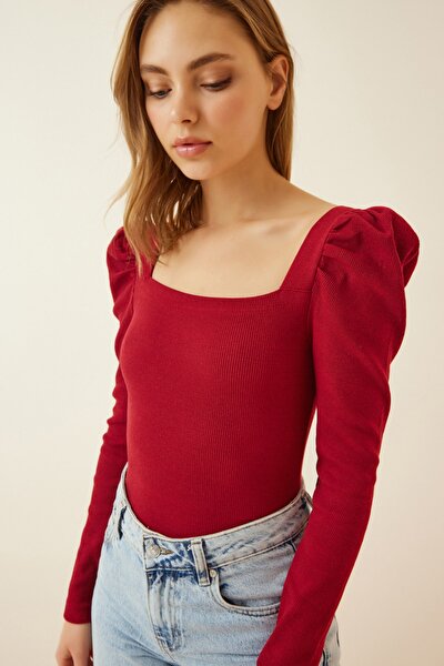 Bluse - Bordeaux - Slim Fit
