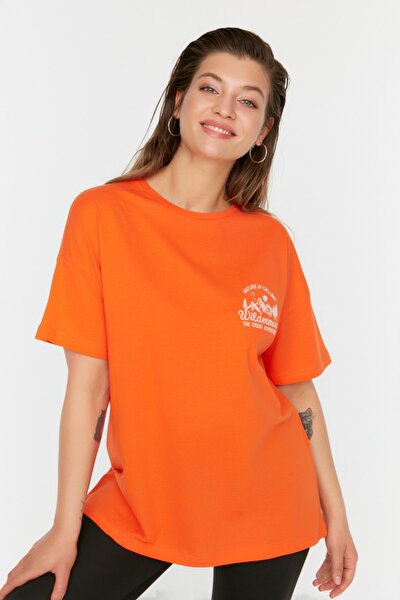 Große Größen in T-Shirt - Orange - Regular Fit