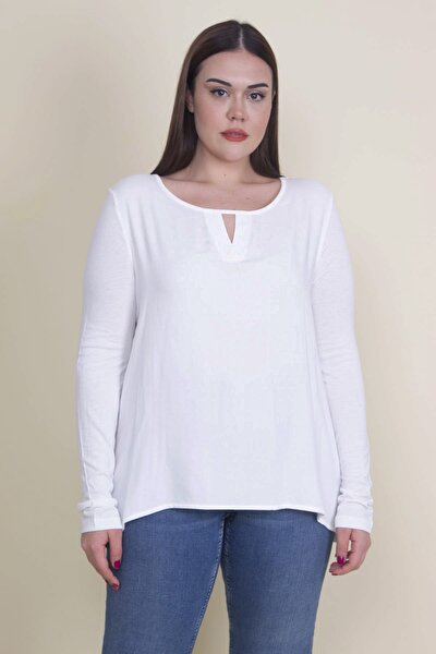 Plus Size Tunic - White - Relaxed fit