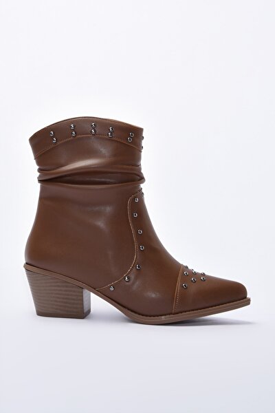 Ankle Boots - Brown - Block