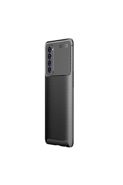 Reno4 Pro Kılıf Negro Karbon Silikon Siyah