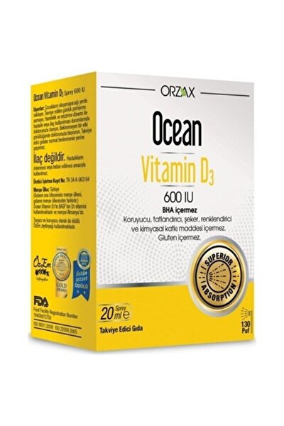 orzax ocean vitamin d3 400 sprey fiyati yorumlari trendyol