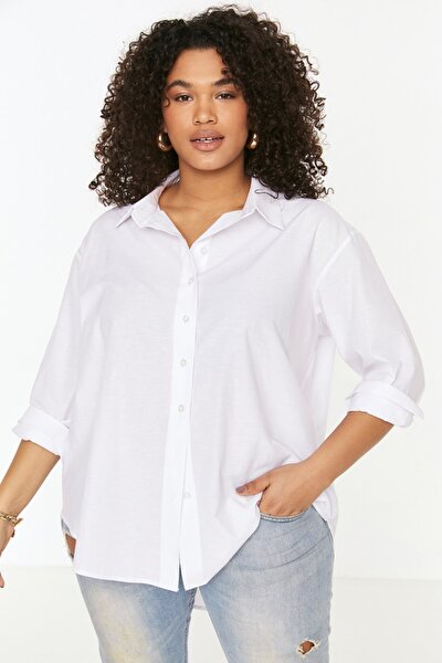 Plus Size Shirt - White - Regular fit