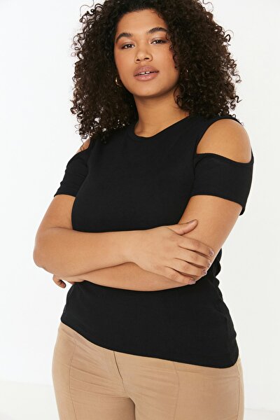 Plus Size Blouse - Black - Slim fit