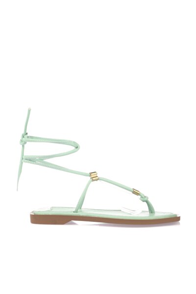Sandalette - Grün - Flacher Absatz