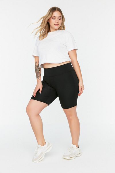 Plus Size Leggings - Black - High Waist