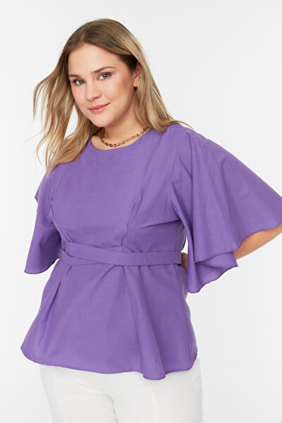 Plus Size Blouse - Purple - Regular fit
