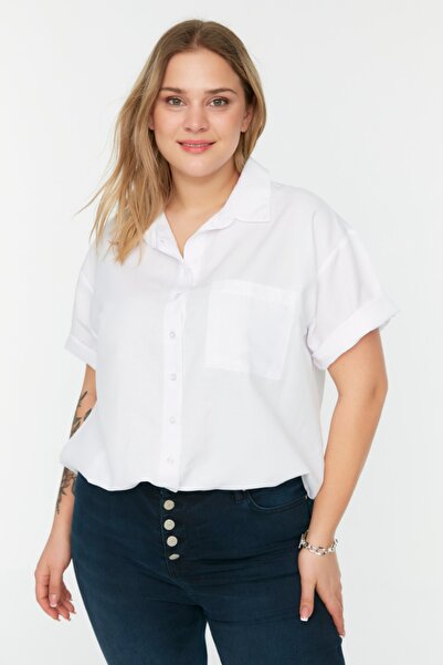 Plus Size Shirt - White - Relaxed fit