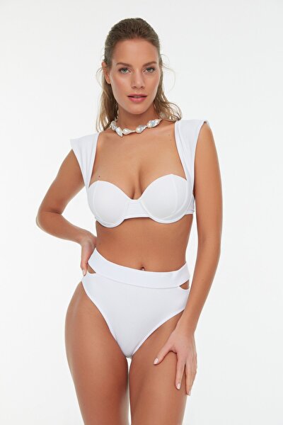 Bikini-Hose - Weiß - Unifarben