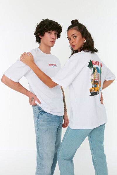 T-Shirt - White - Relaxed fit
