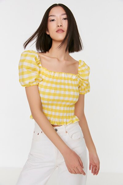 Blouse - Yellow - Fitted
