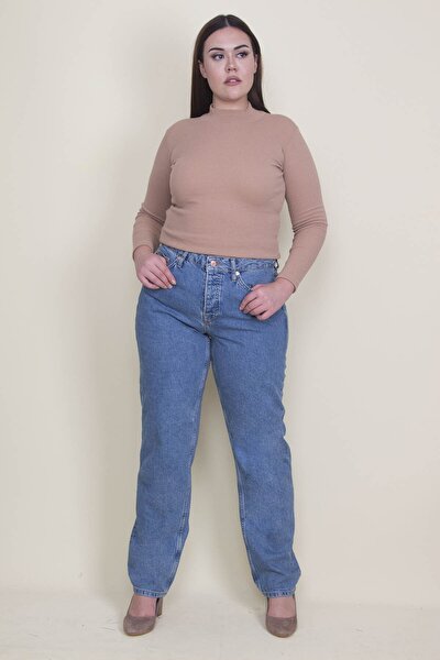 Plus Size Jeans - Blue - Mom