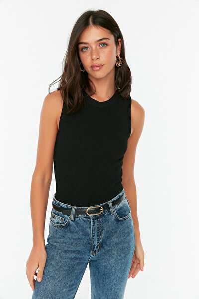 Blouse - Black - Slim fit