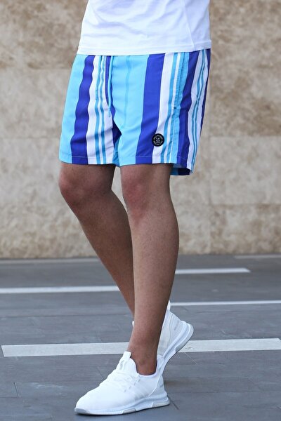Badeshorts - Türkis - Print