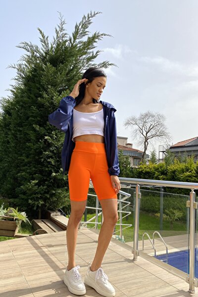 Leggings - Orange - Hoher Bund
