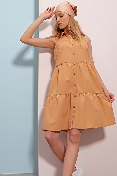 Dress - Brown - Shirt dress