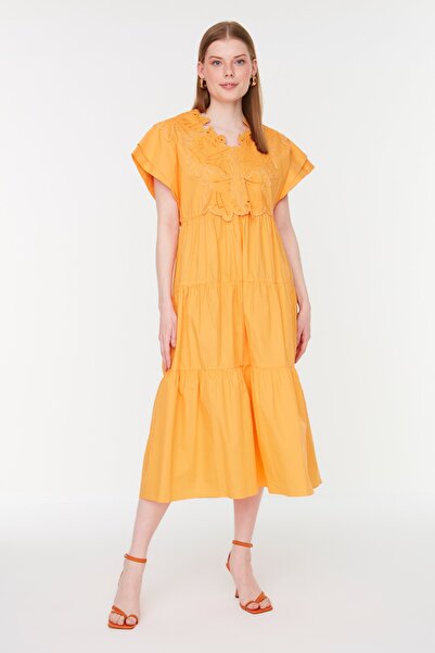 Dress - Orange - Smock dress
