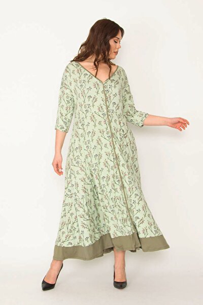 Plus Size Dress - Green - Basic
