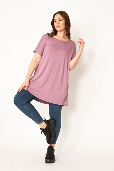 Plus Size Tunic - Purple - Relaxed fit