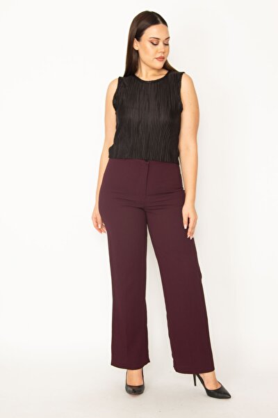 Plus Size Pants - Purple - Straight