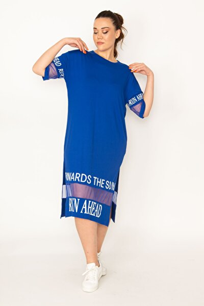 Plus Size Dress - Navy blue - Basic