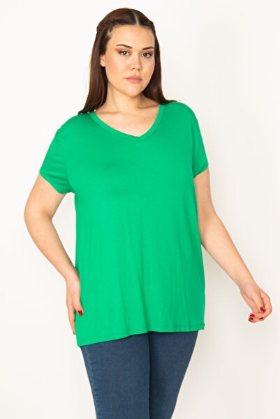 Plus Size Blouse - Green - Regular fit