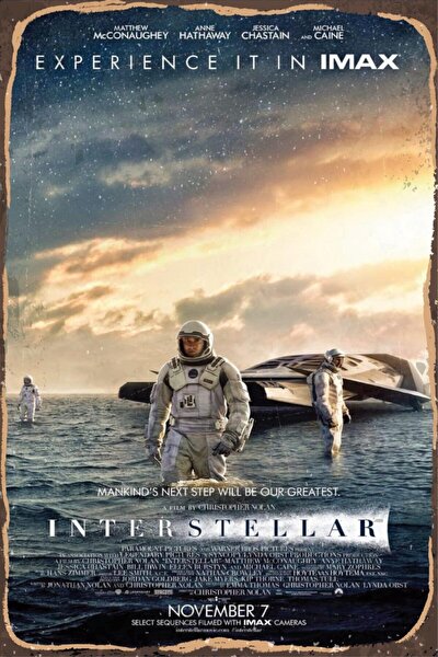 Interstellar Ahşap Rustik Poster 2