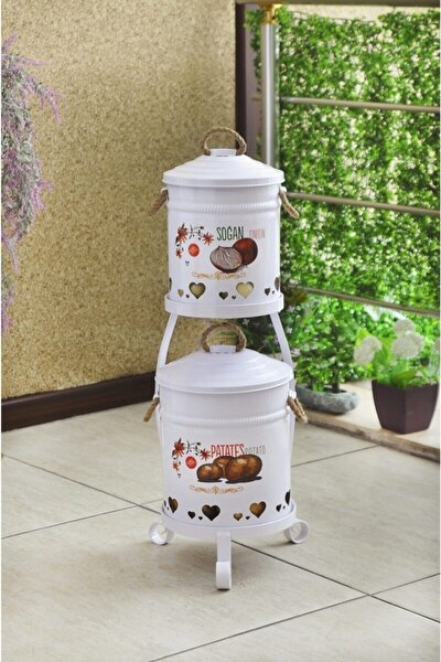 yildiray metal luks metal standli 3 katli patates sogan sarimsak kovasi beyaz 1040b fiyati yorumlari trendyol