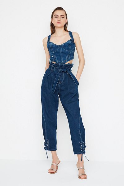 Jeans - Dunkelblau - Loose
