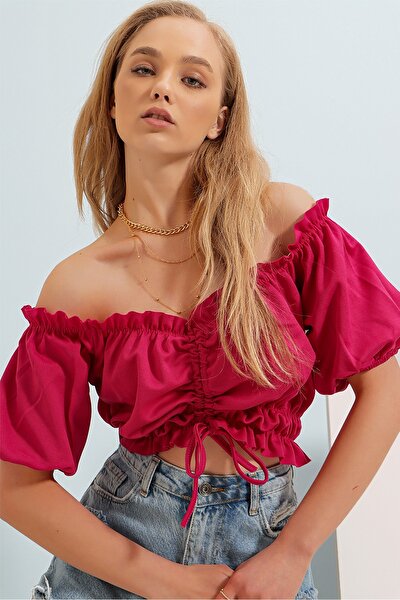 Bluse - Rosa - Figurbetont