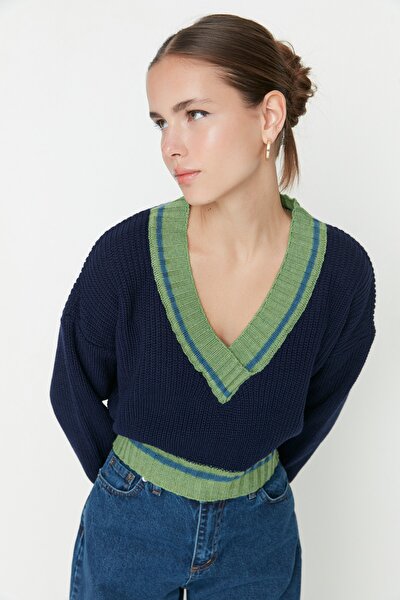 Sweater - Navy blue - Regular fit