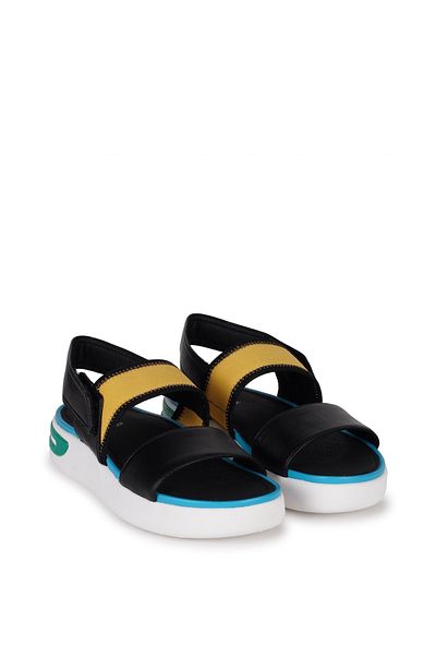 Sandalette - Schwarz - Flacher Absatz