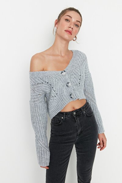 Cardigan - Gray - Regular fit